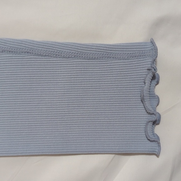 Spiritual Gangster Love Sculpt 7/8 Ruffle Leggings, Color Pastel Blue Size XS/S - Picture 7 of 16